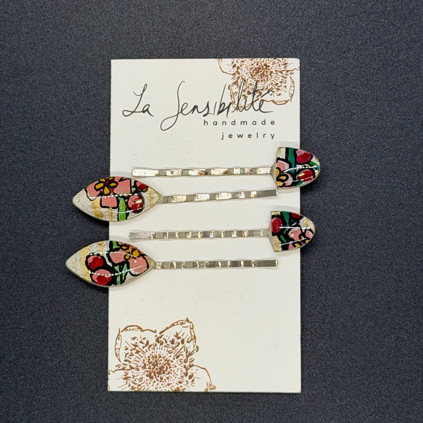 Hand-Painted Hair Pins - Fall2025