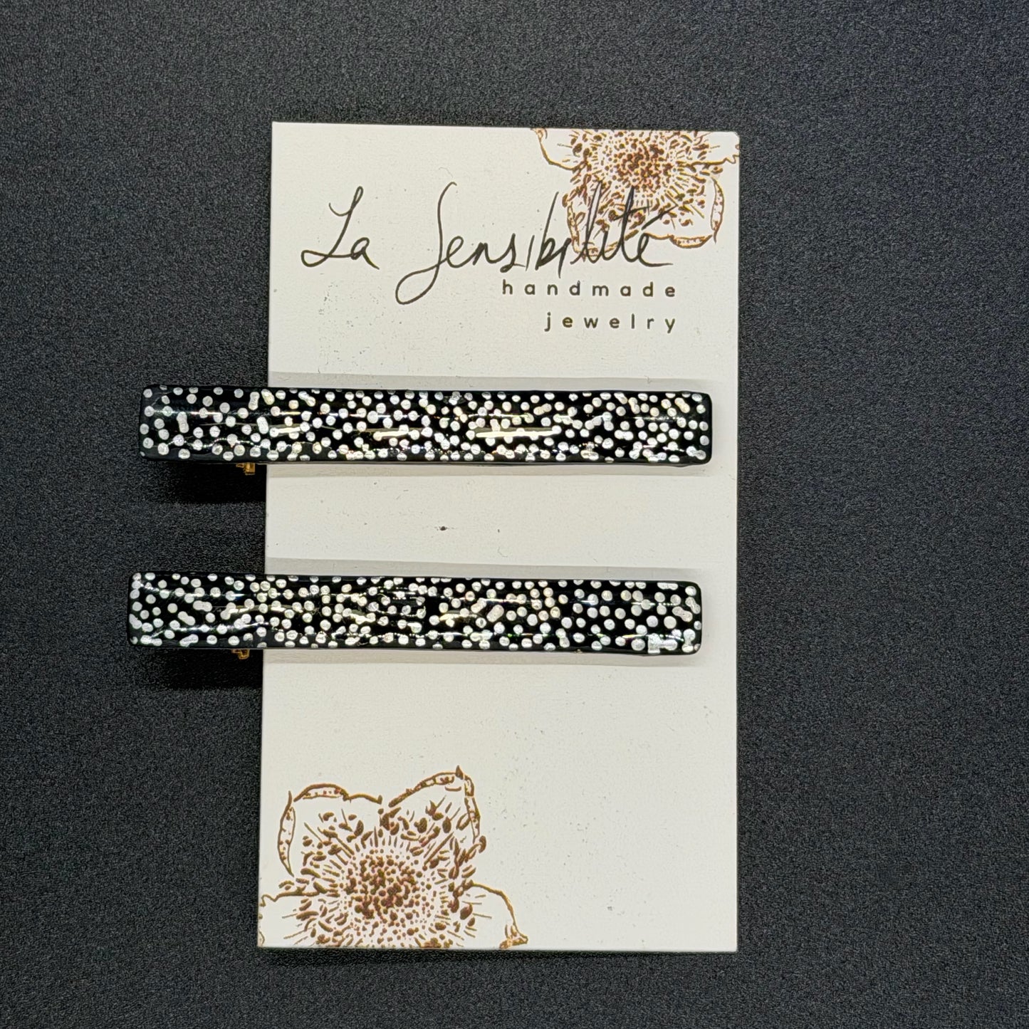 Thin Hand-Painted Hair Clips - Fall2025