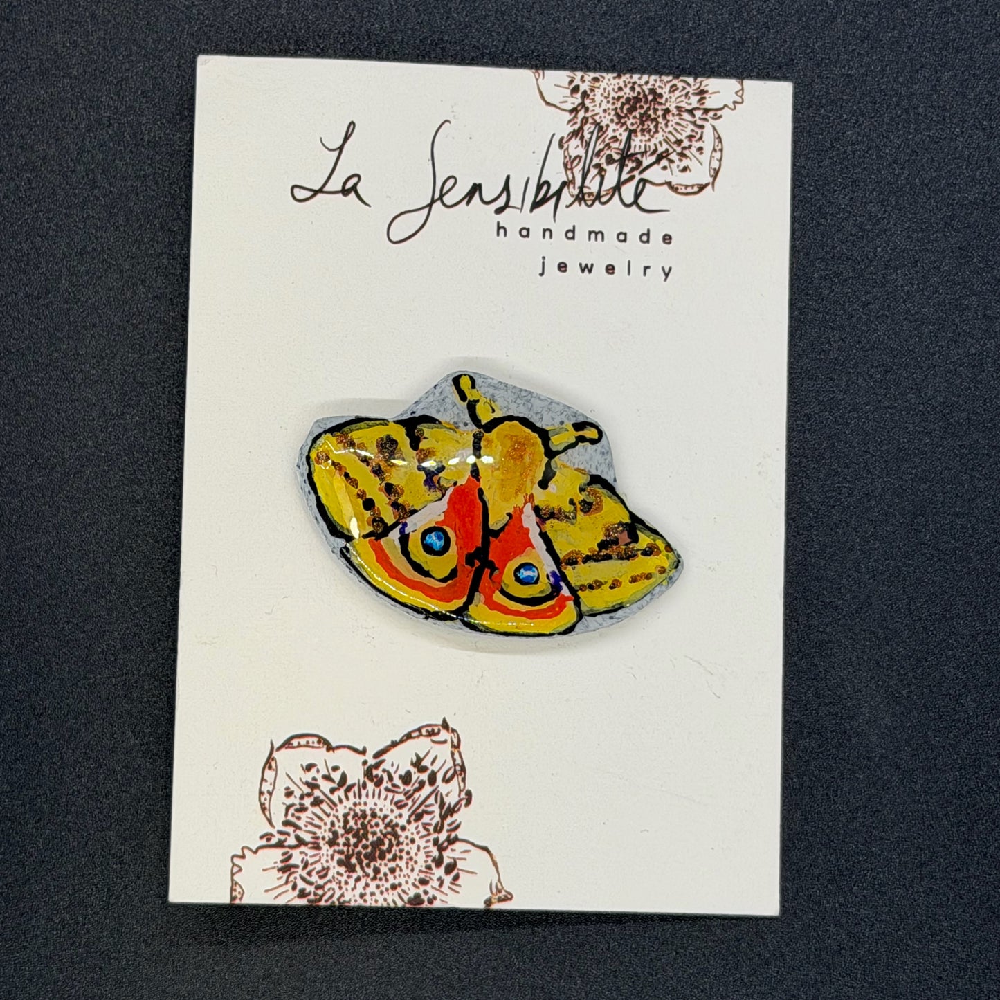 Hand-Painted Brooch Pin - Fall2025