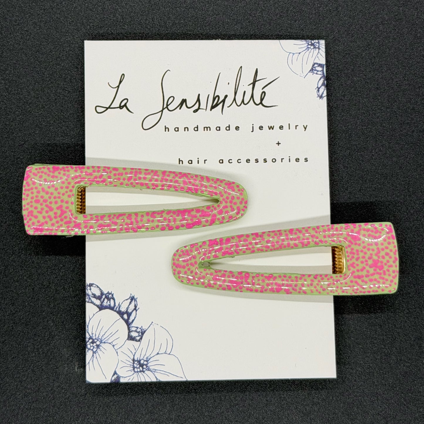 Triangle Hand-Painted Hair Clips - NEW