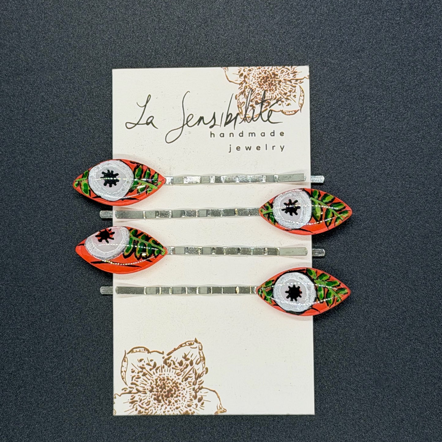 Hand-Painted Hair Pins - Fall2025