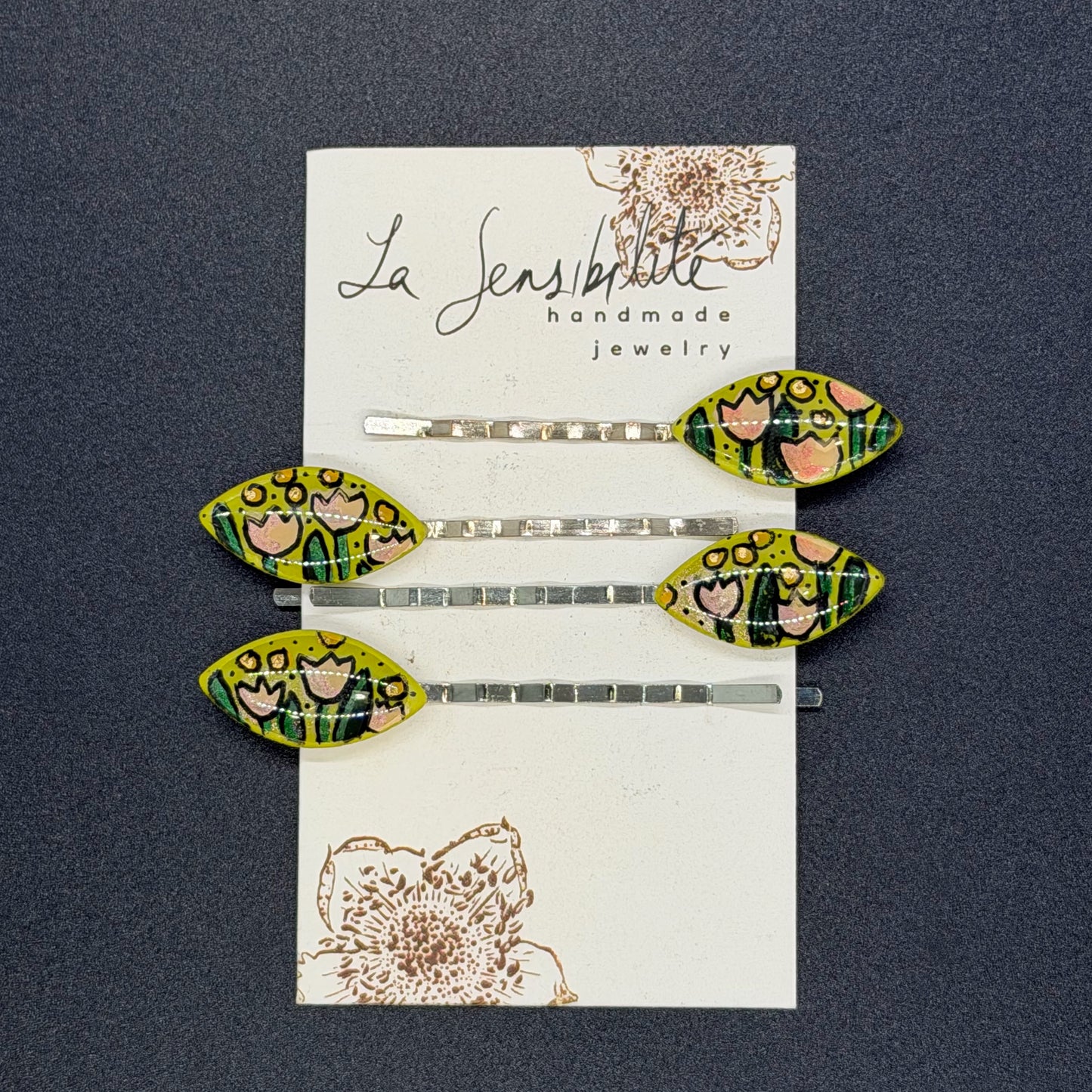 Hand-Painted Hair Pins - Fall2025