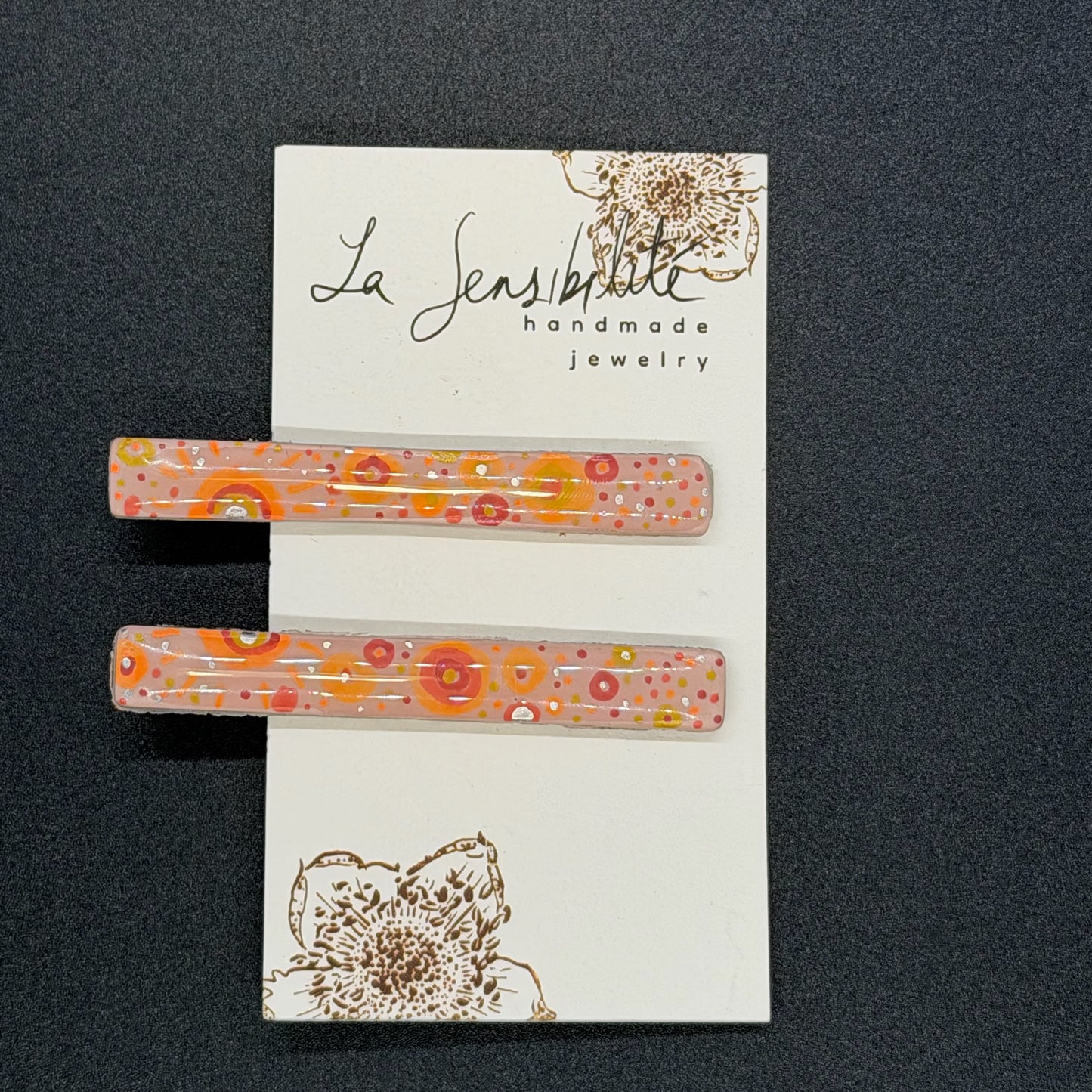 Thin Hand-Painted Hair Clips - Fall2025