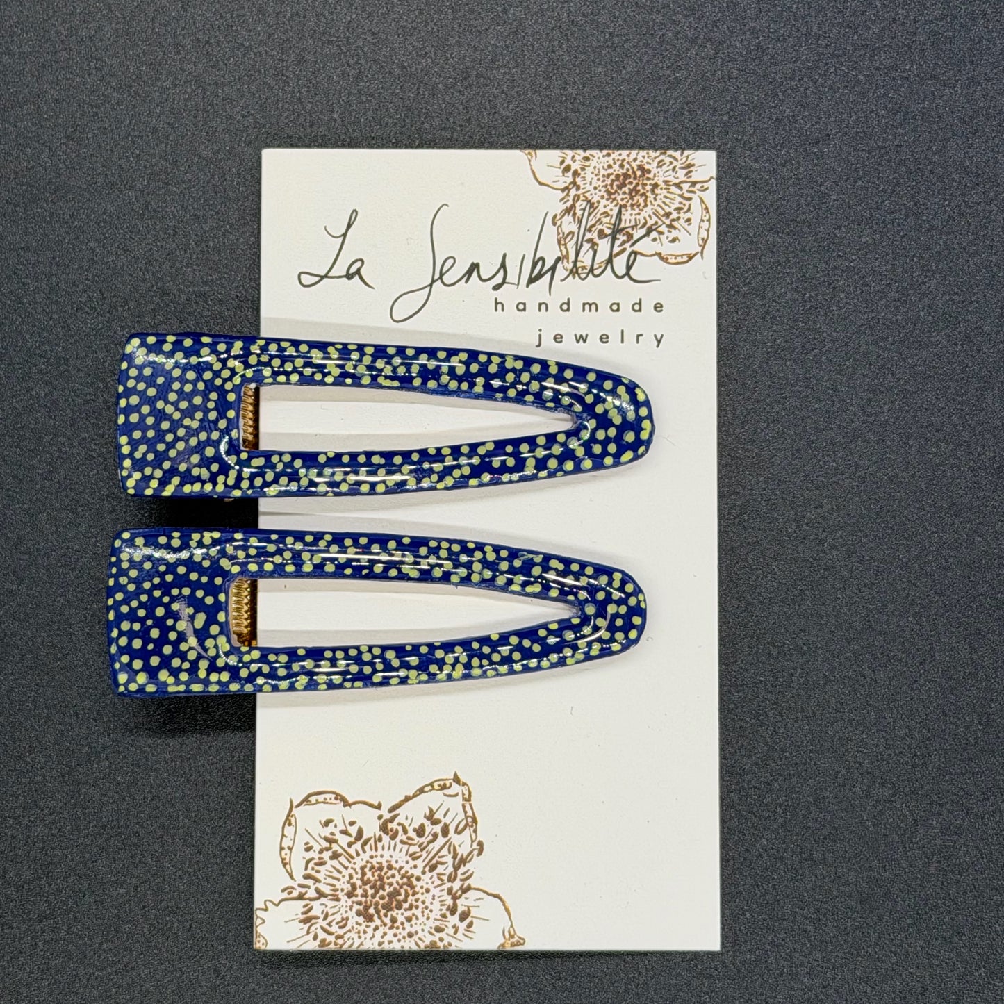 Triangle Hand-Painted Hair Clips - Fall2025