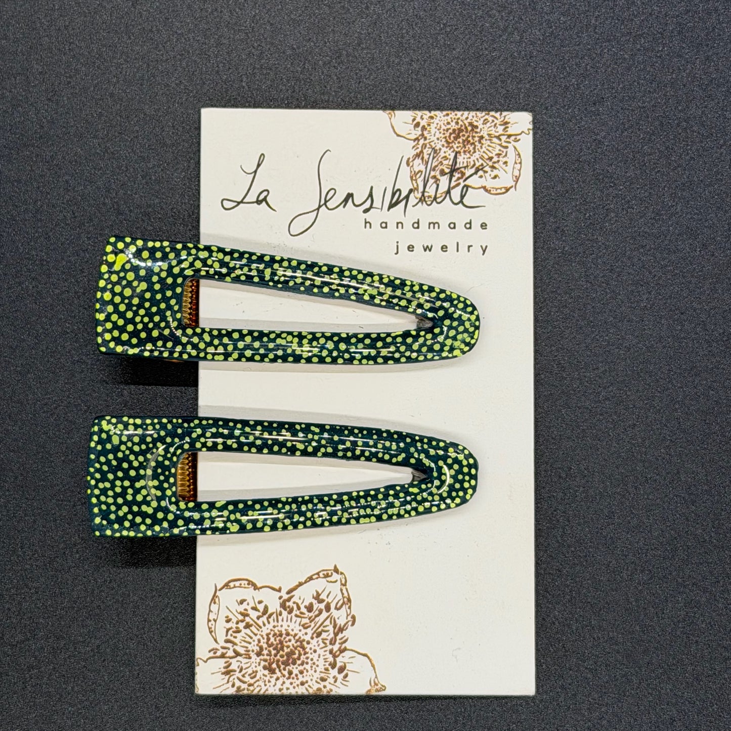 Triangle Hand-Painted Hair Clips - Fall2025