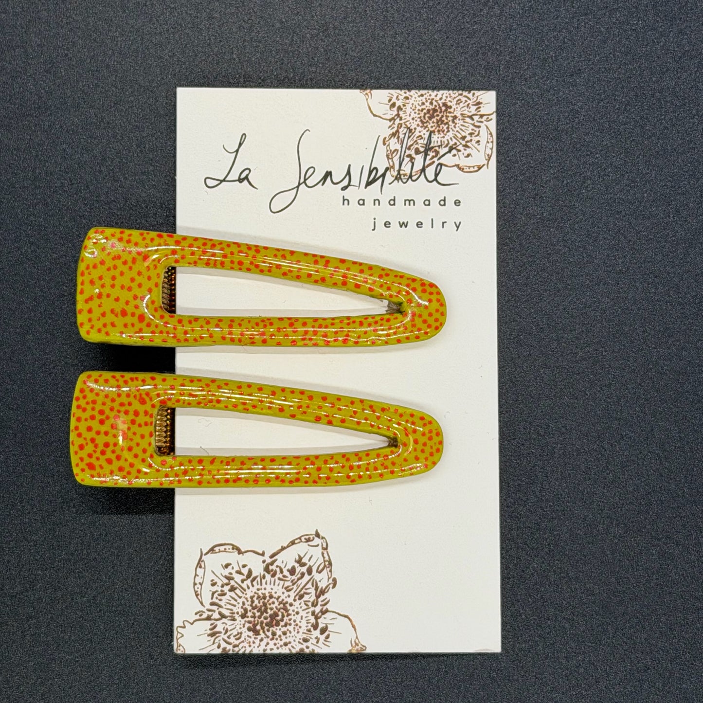 Triangle Hand-Painted Hair Clips - Fall2025