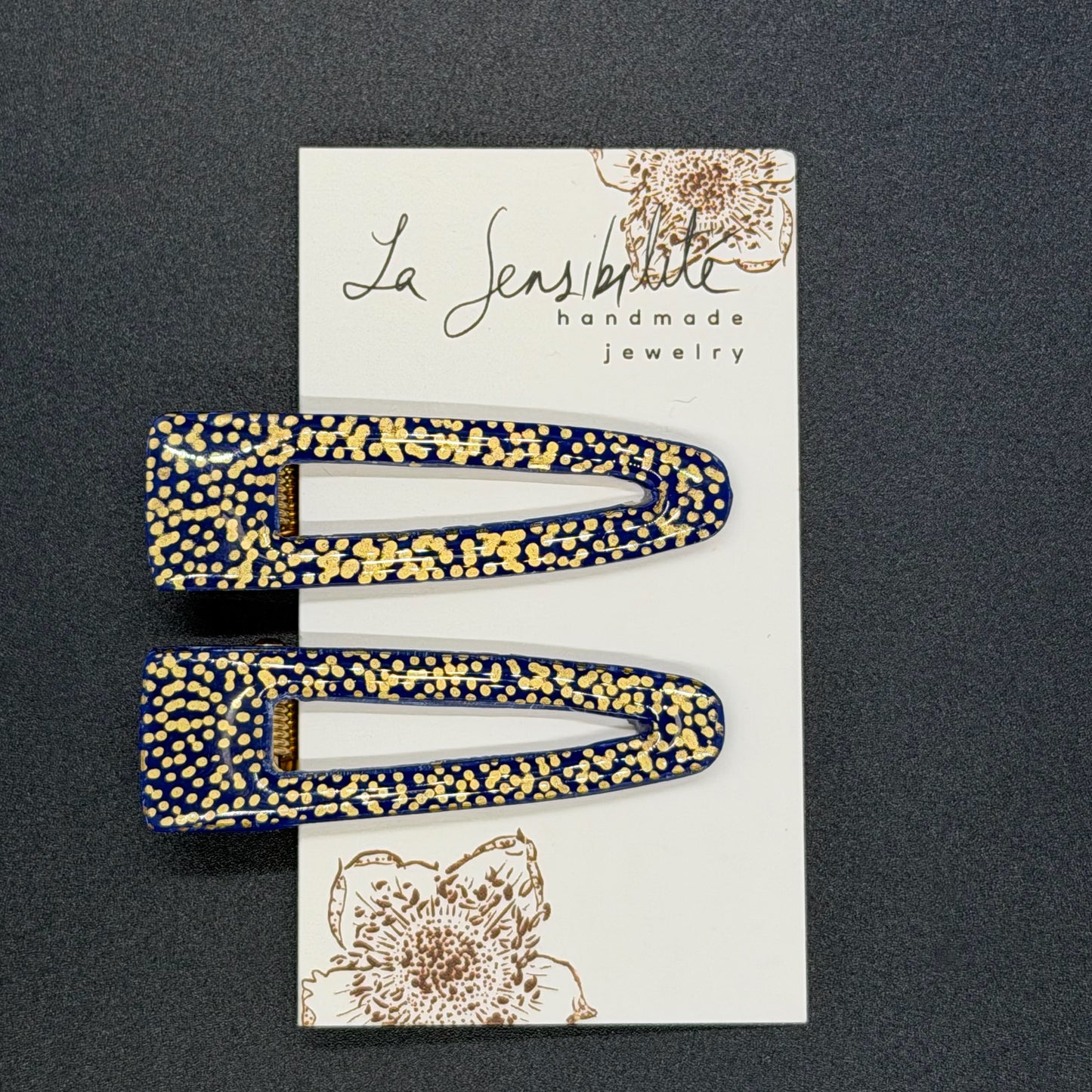 Triangle Hand-Painted Hair Clips - Fall2025
