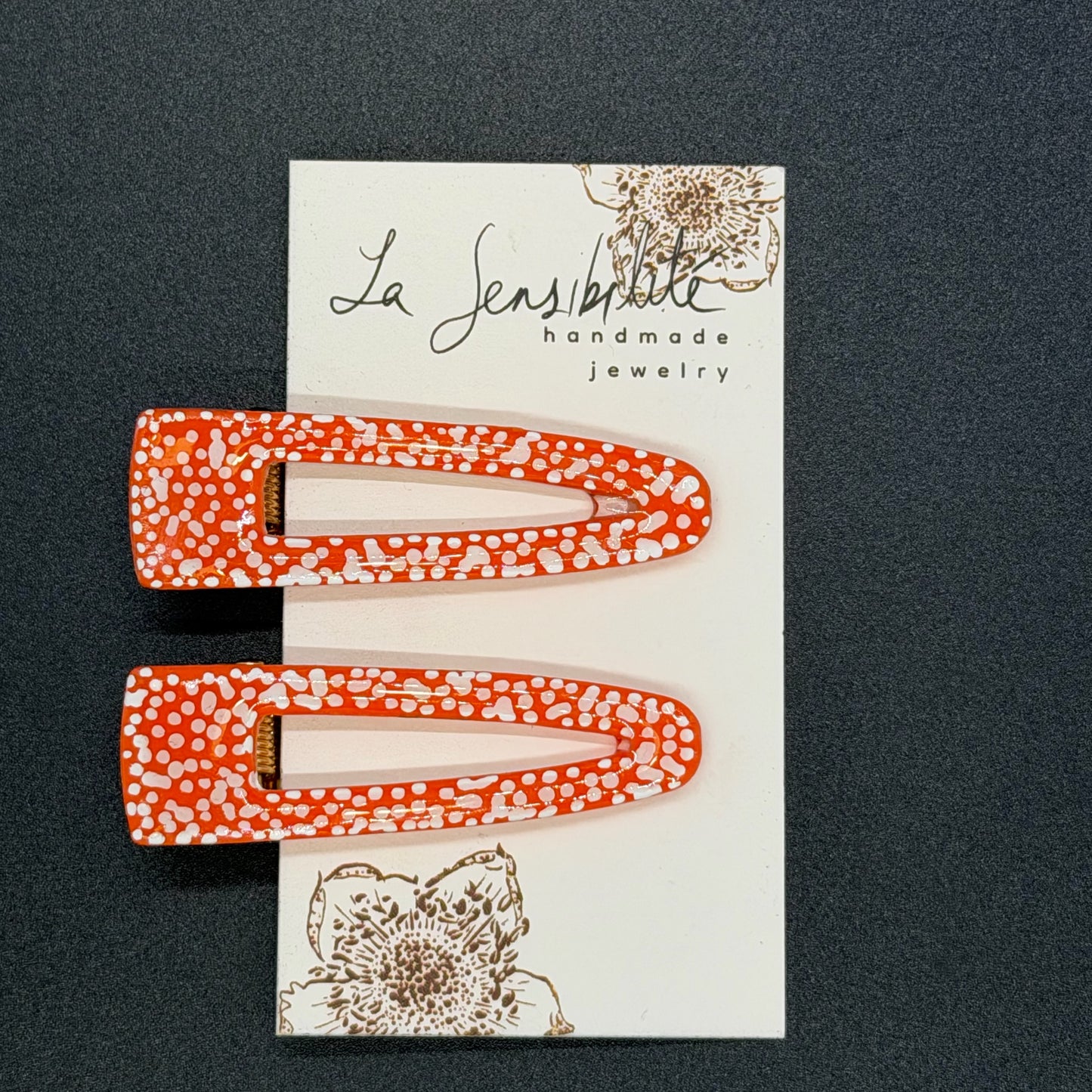 Triangle Hand-Painted Hair Clips - Fall2025