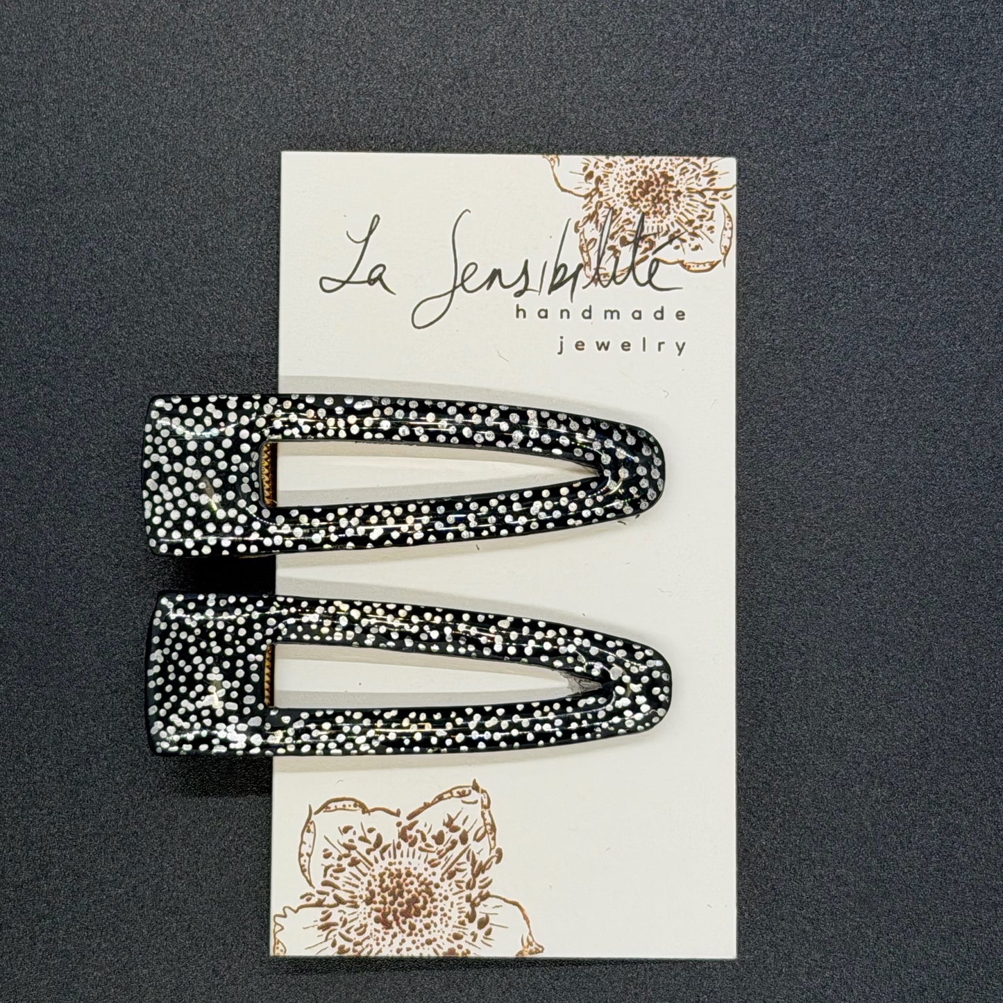 Triangle Hand-Painted Hair Clips - Fall2025