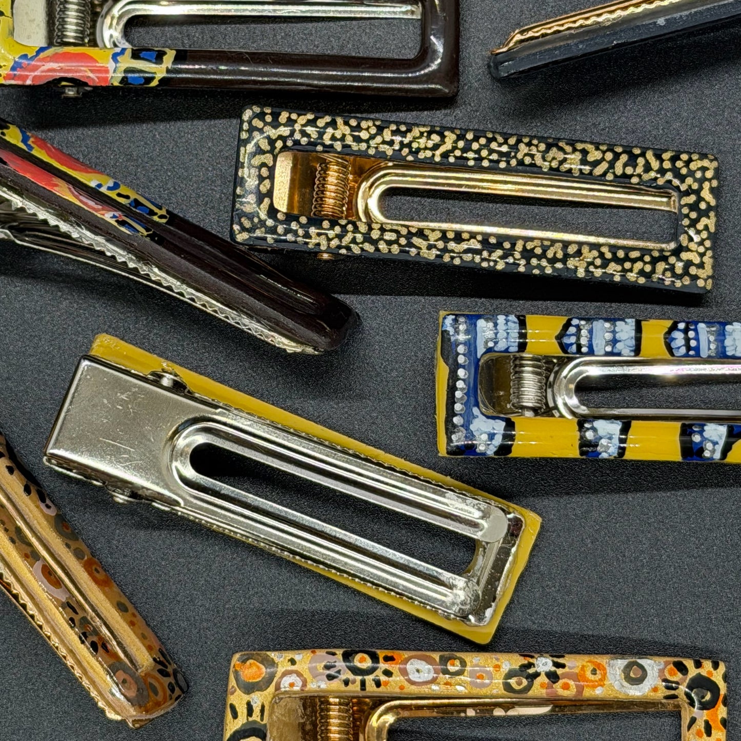 Rectangle Hand-Painted Hair Clip - Fall2025