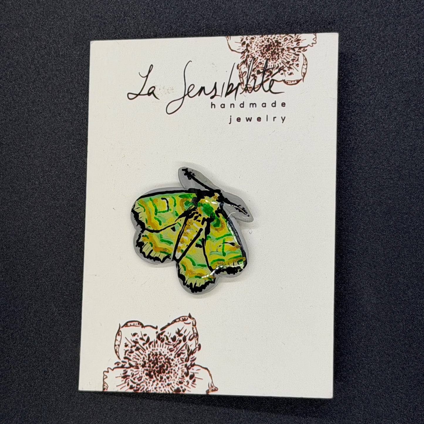 Hand-Painted Brooch Pin - Fall2025