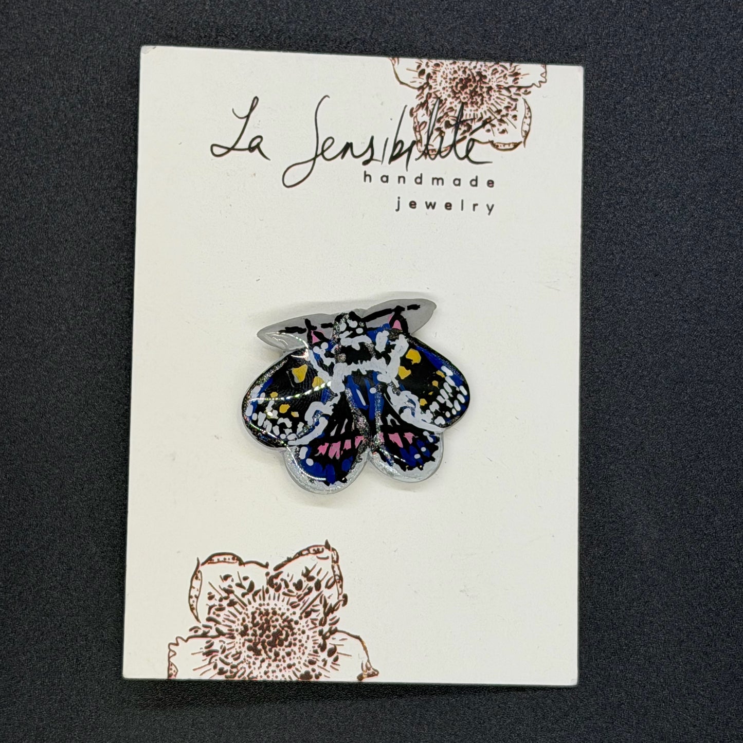 Hand-Painted Brooch Pin - Fall2025