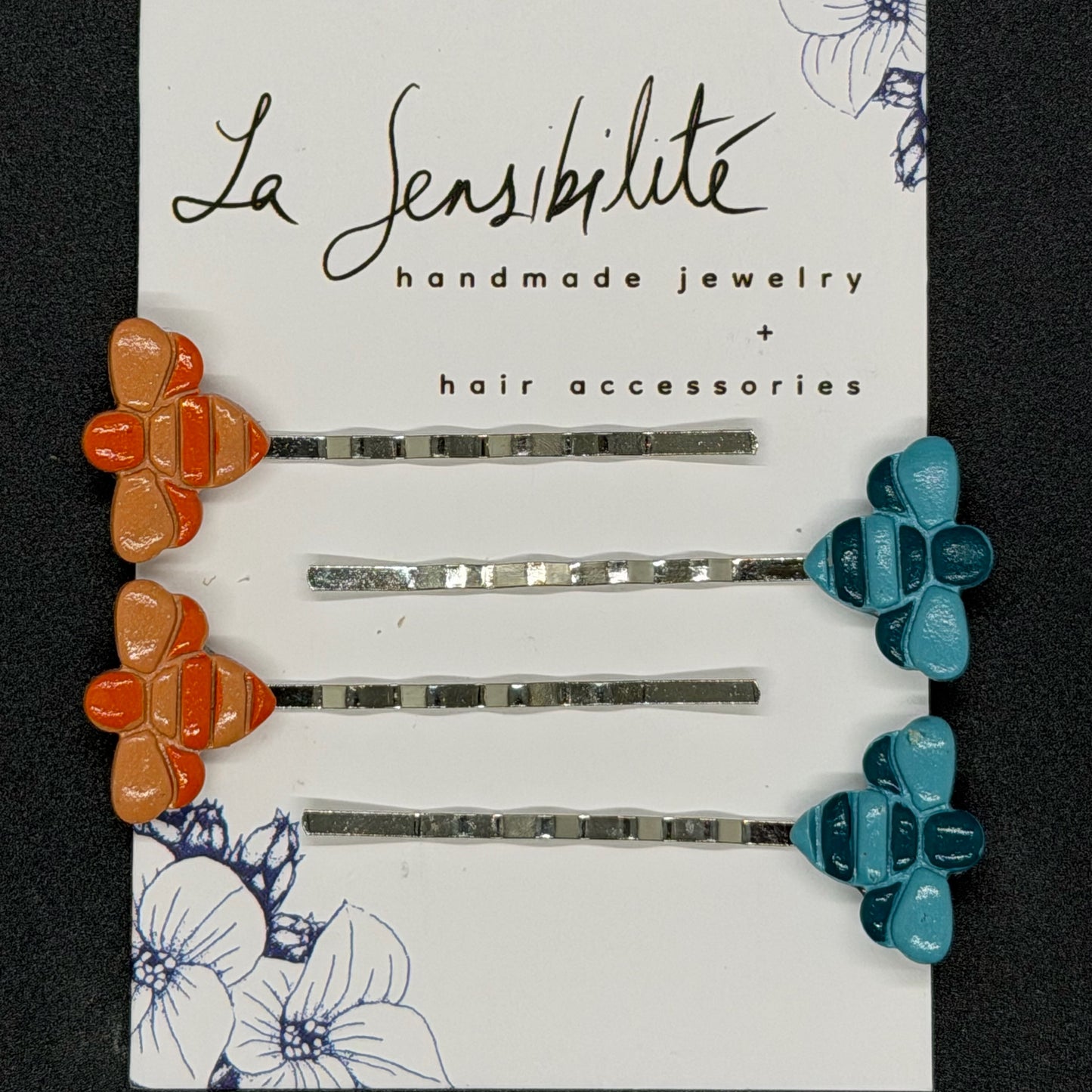 Hand-Painted Hair Pins - NEW