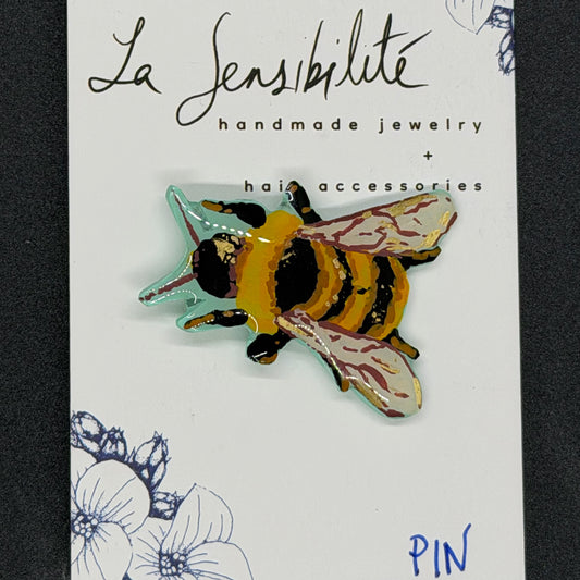 Hand-Painted Brooch Pin - NEW