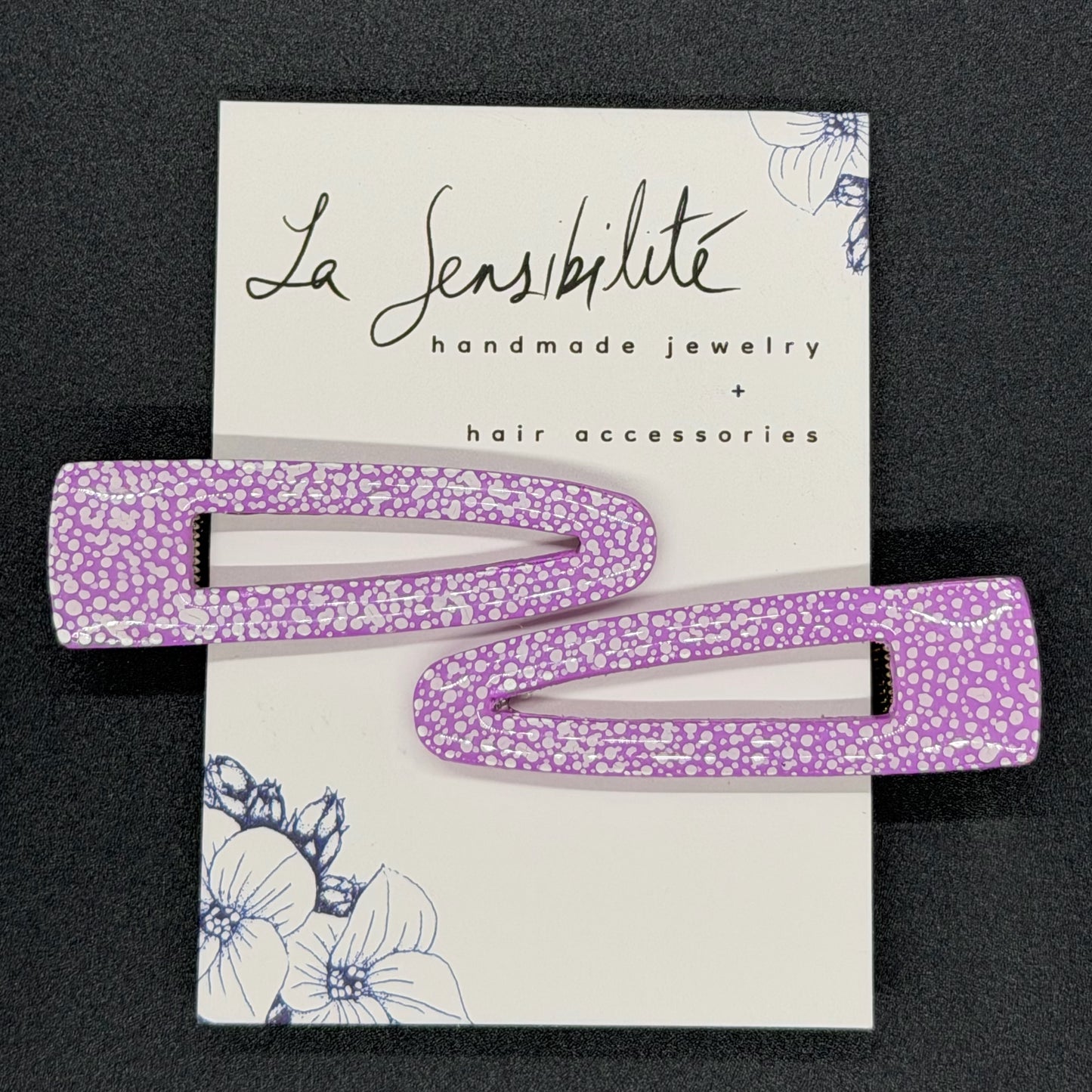 Triangle Hand-Painted Hair Clips - NEW