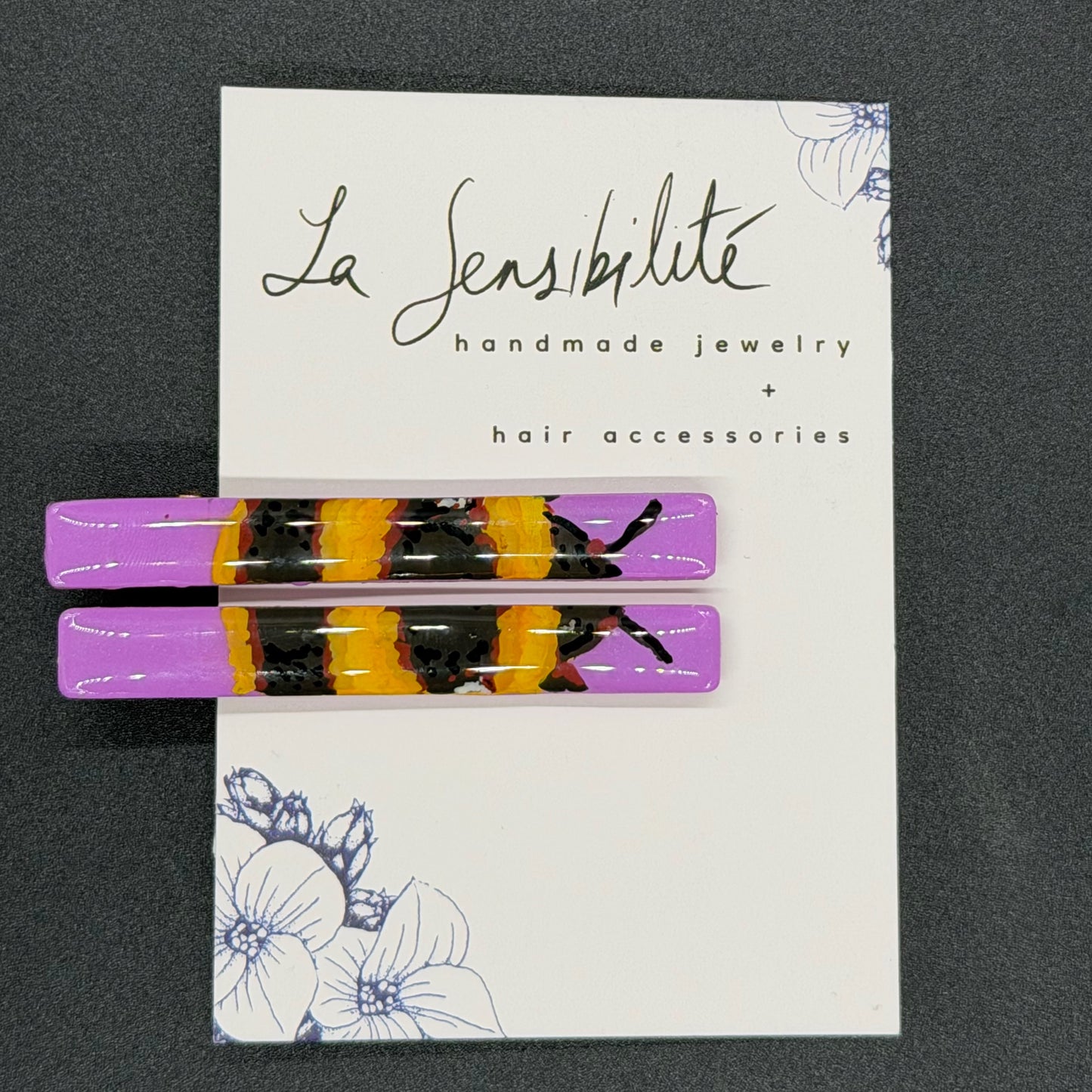 Thin Hand-Painted Hair Clips - NEW