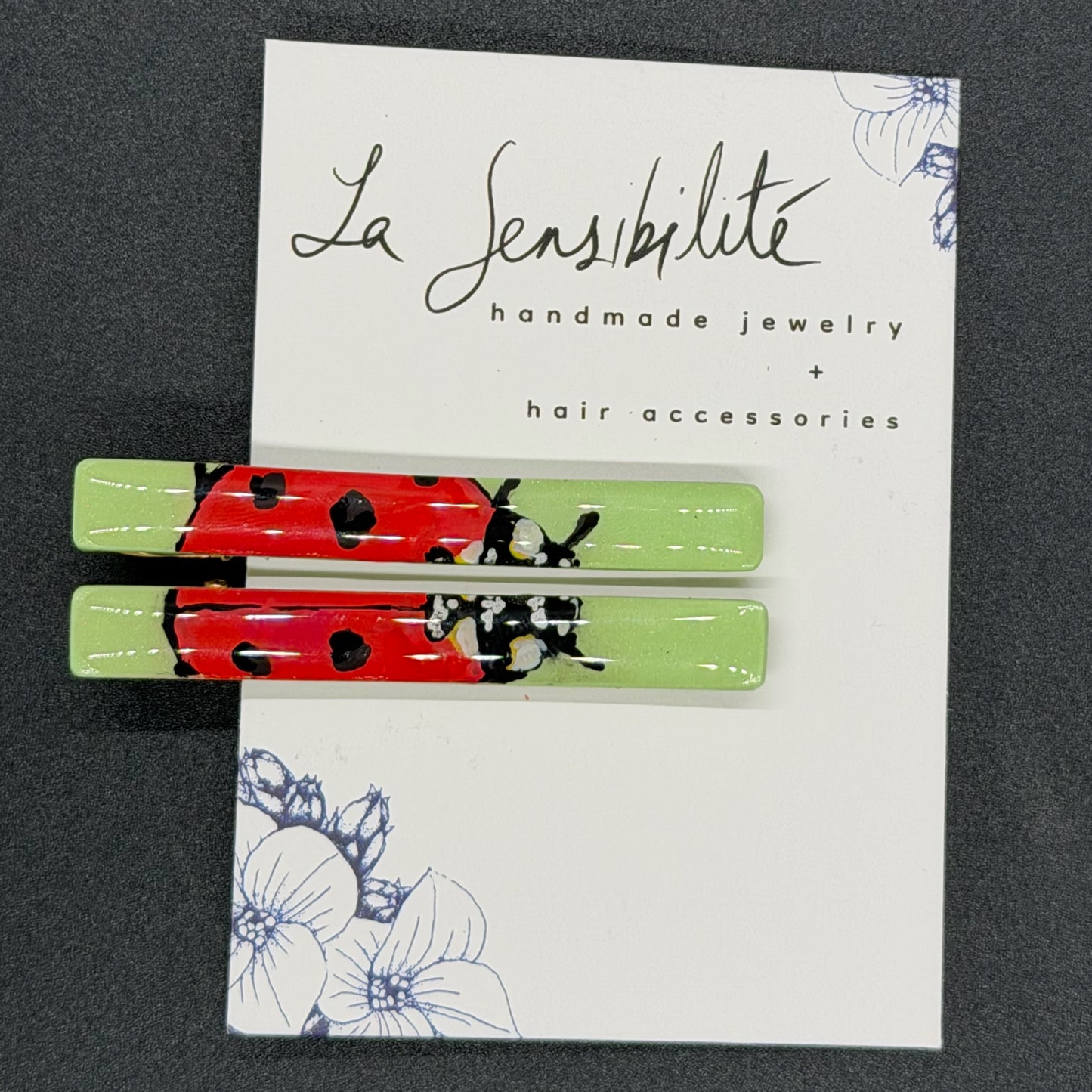 Thin Hand-Painted Hair Clips - NEW