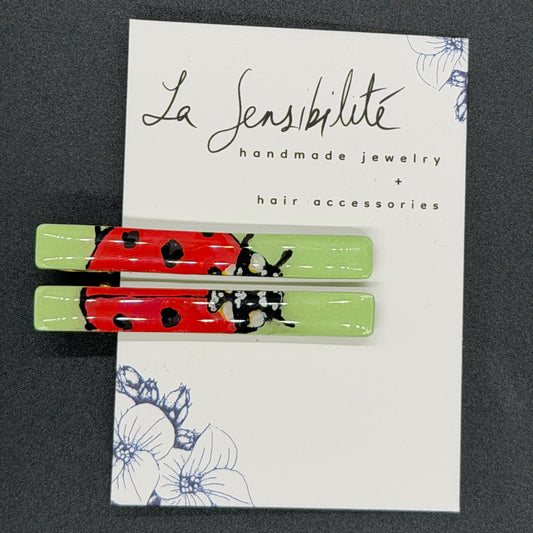 Thin Hand-Painted Hair Clips - NEW